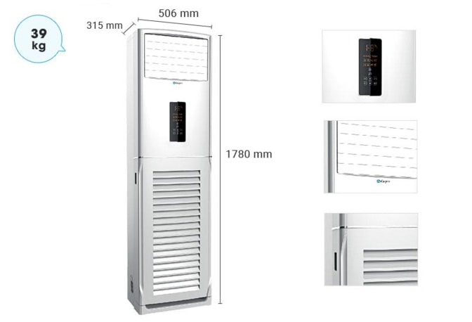 thiết kế máy lạnh tủ đứng casper