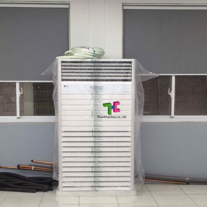 Thi công máy lạnh tủ đứng LG 10 HP cho nhà xưởng Cty PST Vina