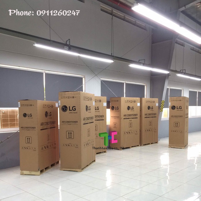 Lắp đặt máy lạnh tủ đứng LG 10 HP cho nhà xưởng công ty PST Vina