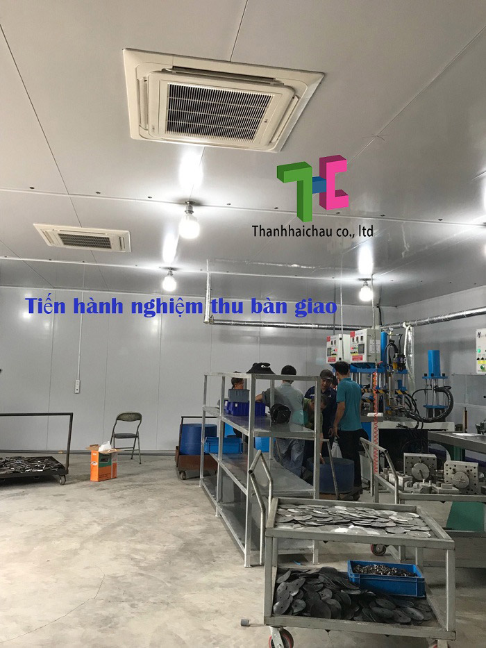 thi công máy lạnh âm trần cho nhà xưởng - bàn giao, nghiệm thu