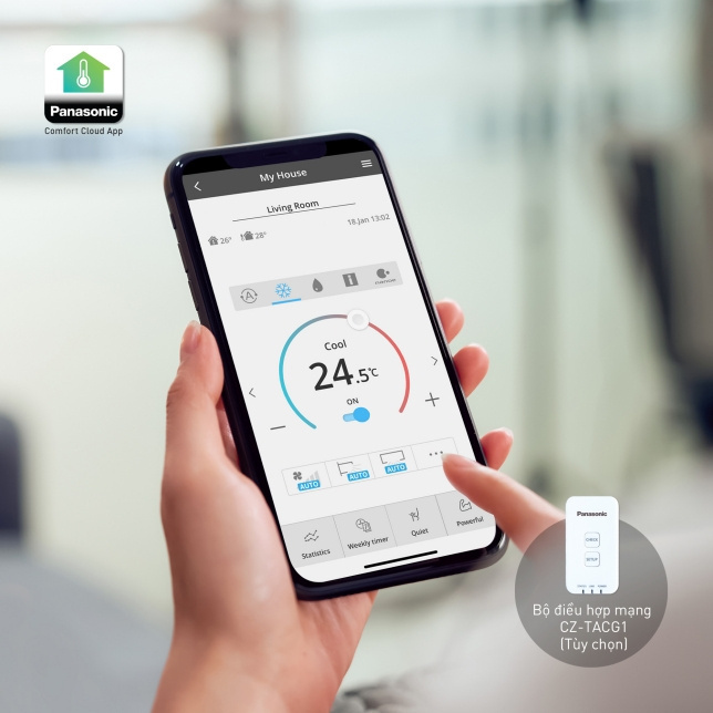 Ứng dụng Panasonic Comfort Cloud giúp điều khiển và giám sát máy lạnh từ xa