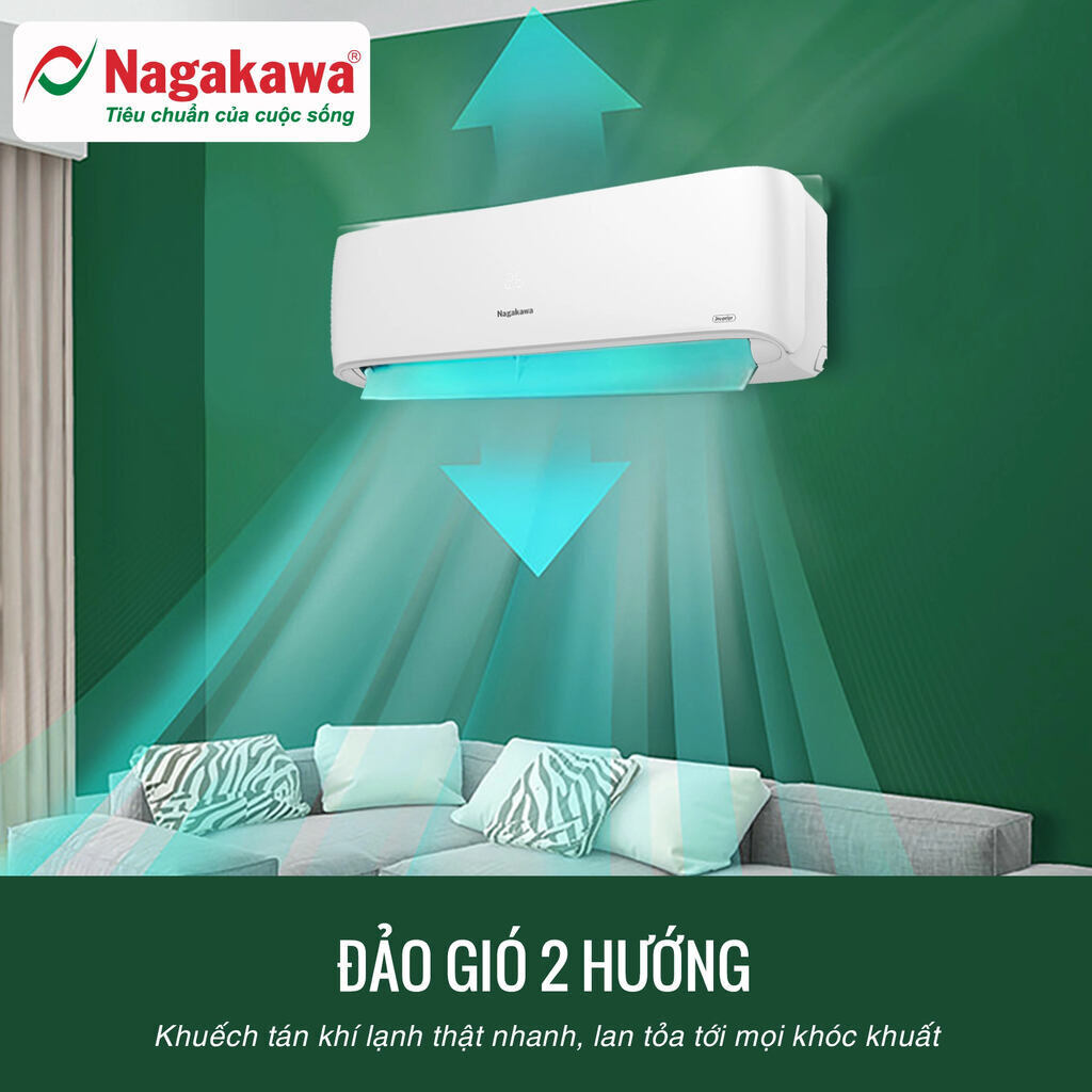 Máy lạnh Nagakawa NIS-C12R2H12 treo tường 1.5 HP inverter