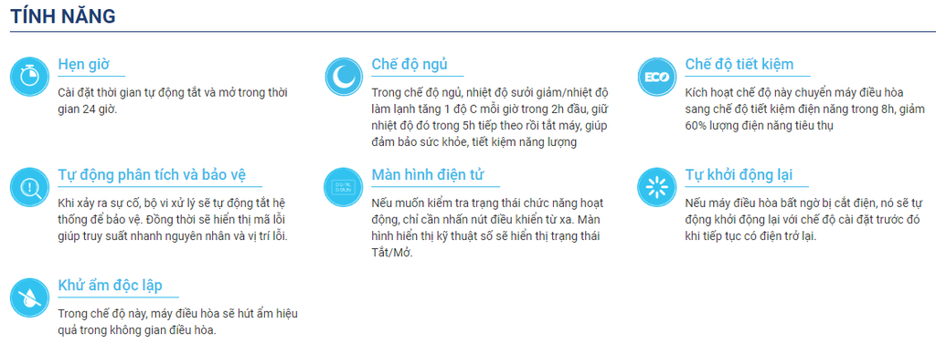 Các tính năng nổi bật của sản phẩm