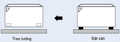 Loại tủ đứng đặt sàn có thể được treo tường để thuận tiện cho việc lau chùi